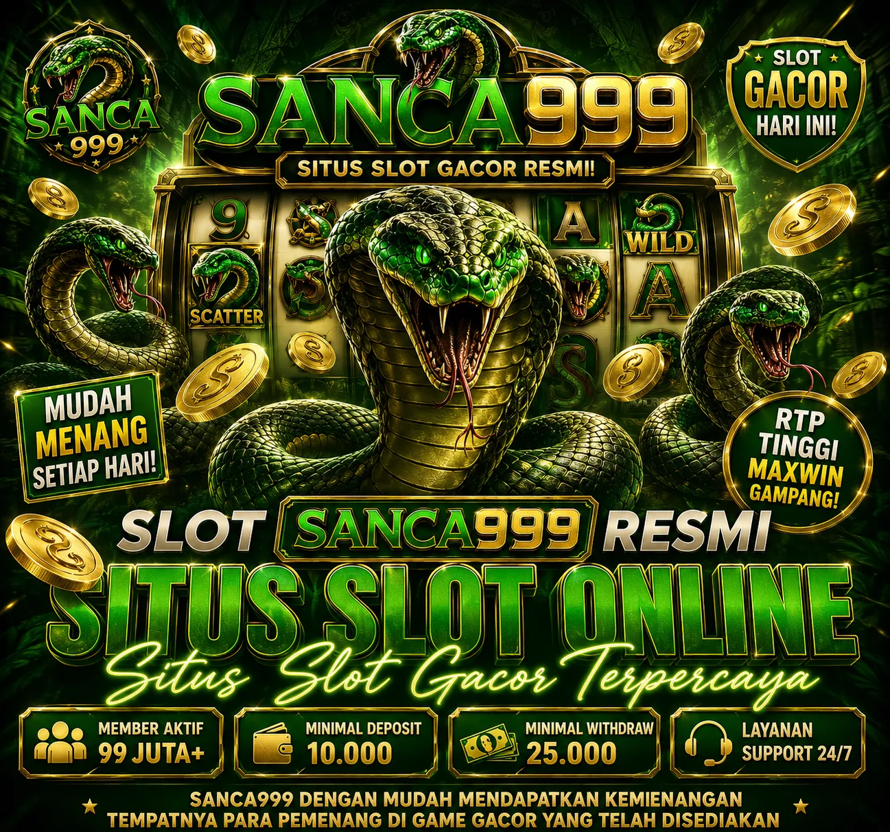 Thumbnail 1 of 3, Poster, SANCA999 Industri Game Online Modern dengan Layanan Terpercaya 2026 designed and sold by SANCA999.